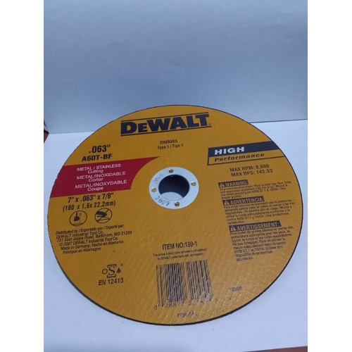 DISCO CORTE METAL 7"